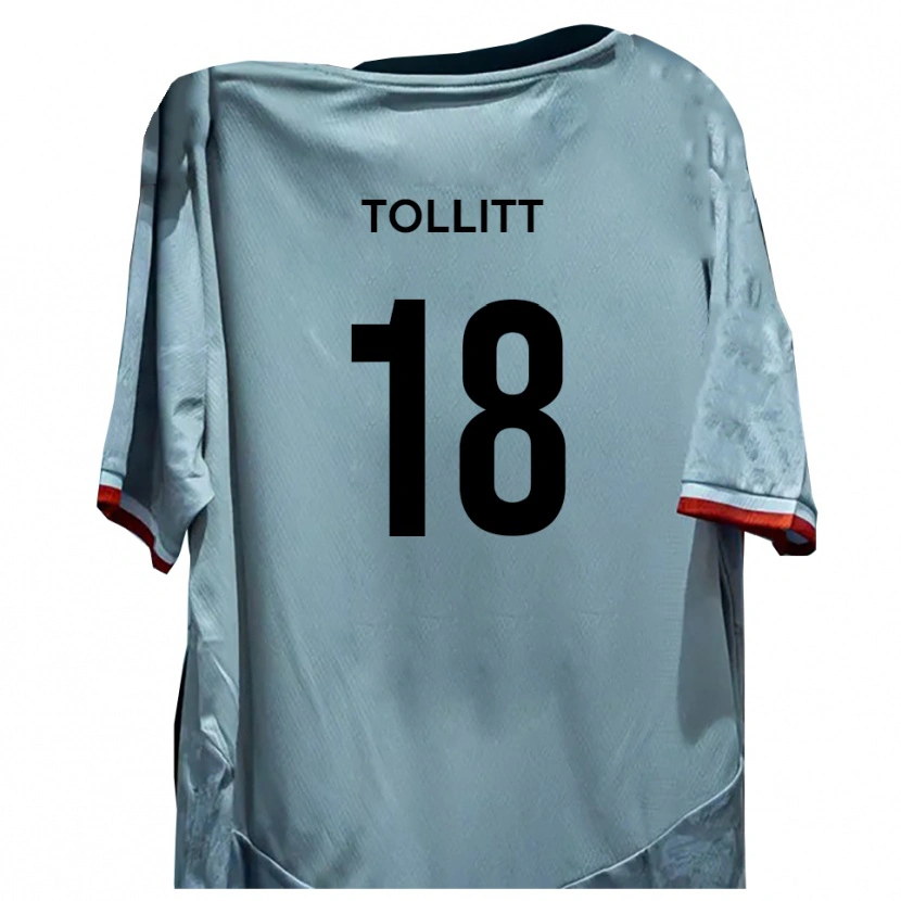 Danxen Enfant Maillot Ben Tollitt #18 Blanc Noir Tenues Extérieur 2025/26 T-Shirt