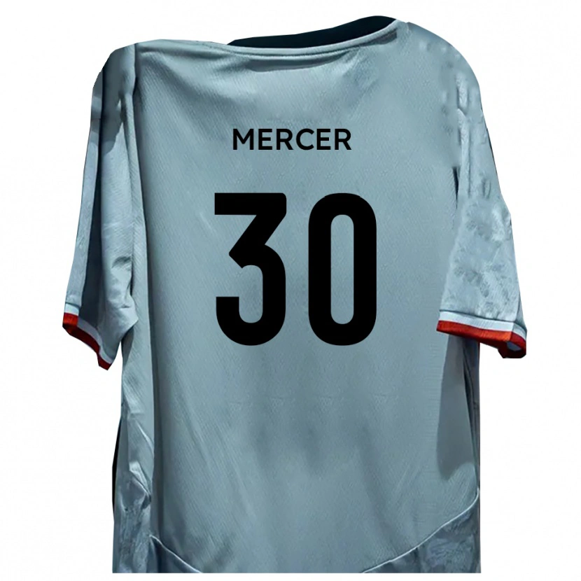 Danxen Enfant Maillot Nathan Mercer #30 Blanc Noir Tenues Extérieur 2025/26 T-Shirt