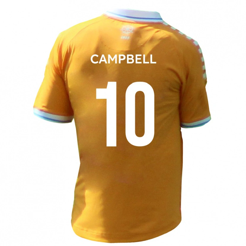 Danxen Enfant Maillot Adam Campbell #10 Jaune Bleu Tenues Extérieur 2025/26 T-Shirt