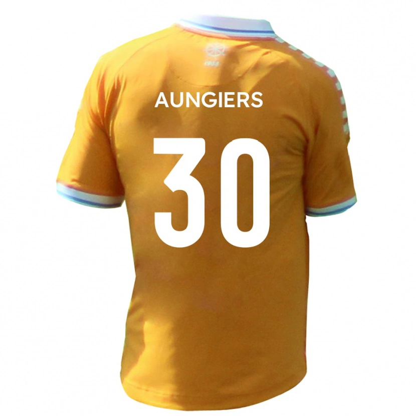 Danxen Enfant Maillot Joe Aungiers #30 Jaune Bleu Tenues Extérieur 2025/26 T-Shirt