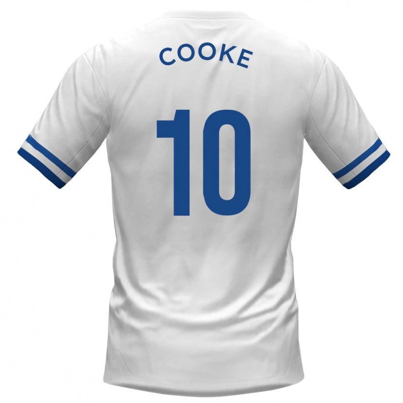 Danxen Enfant Maillot Jamie Cooke #10 Blanc Bleu Tenues Extérieur 2025/26 T-Shirt