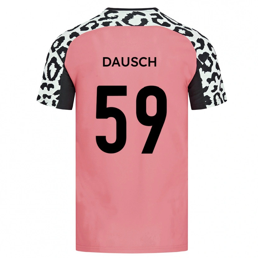 Danxen Enfant Maillot Aidan Dausch #59 Rose Noir Tenues Extérieur 2025/26 T-Shirt