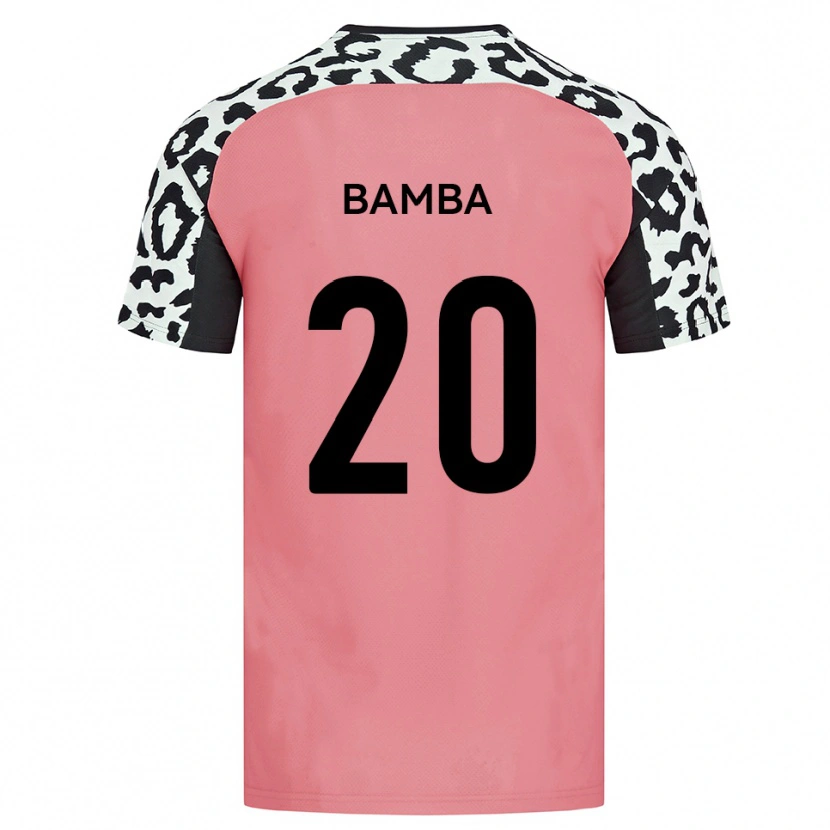 Danxen Enfant Maillot Yahya Bamba #20 Rose Noir Tenues Extérieur 2025/26 T-Shirt