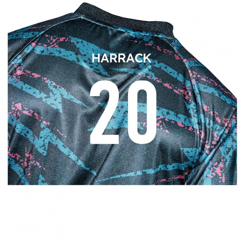 Danxen Enfant Maillot Kayden Harrack #20 Noir Marine Tenues Extérieur 2025/26 T-Shirt