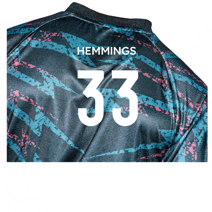 Danxen Enfant Maillot Ashley Hemmings #33 Noir Marine Tenues Extérieur 2025/26 T-Shirt