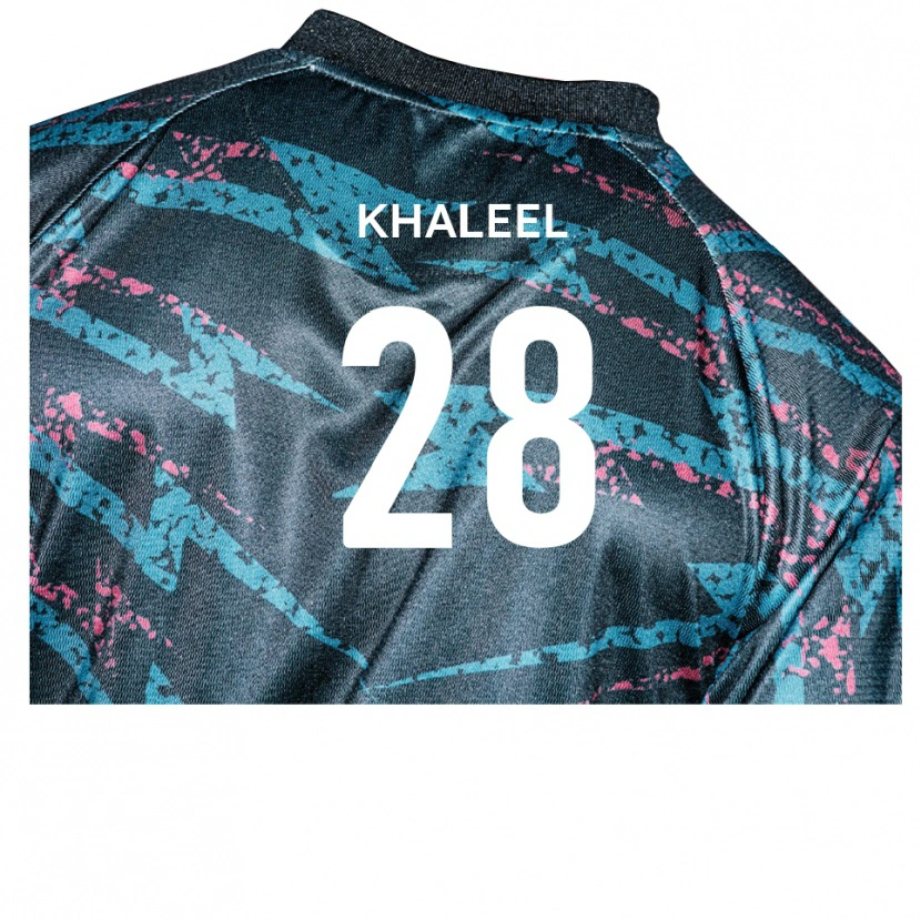 Danxen Enfant Maillot Rafiq Khaleel #28 Noir Marine Tenues Extérieur 2025/26 T-Shirt