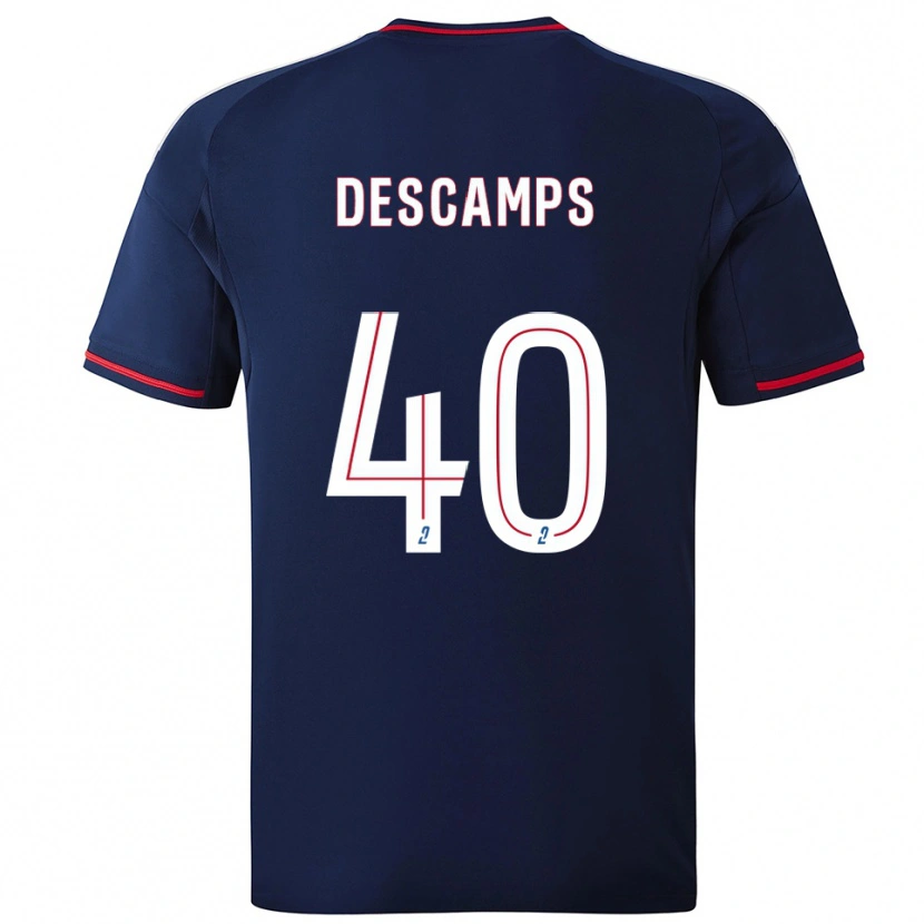 Danxen Enfant Maillot Rémy Descamps #40 Marine Rouge Tenues Extérieur 2025/26 T-Shirt