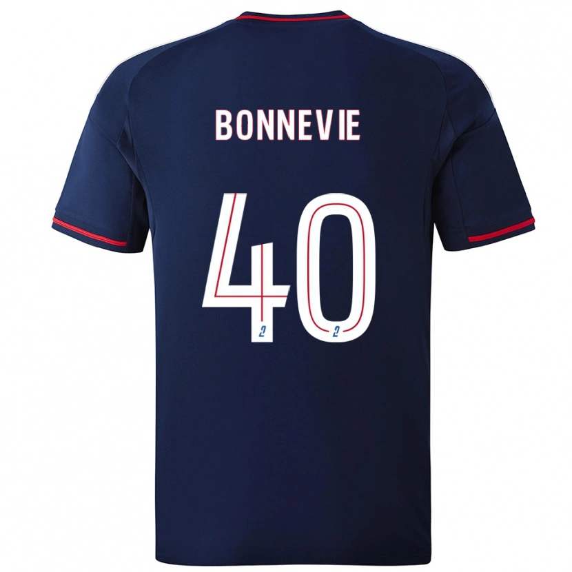 Danxen Enfant Maillot Kayne Bonnevie #40 Marine Rouge Tenues Extérieur 2025/26 T-Shirt