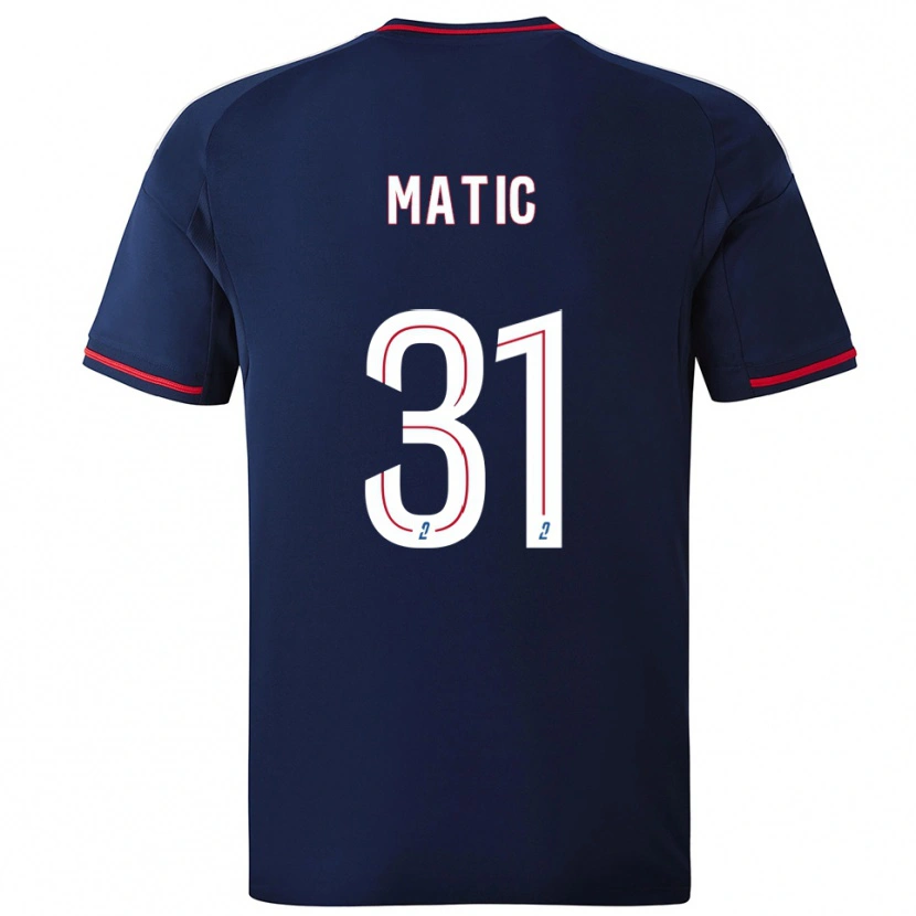 Danxen Enfant Maillot Nemanja Matic #31 Marine Rouge Tenues Extérieur 2025/26 T-Shirt
