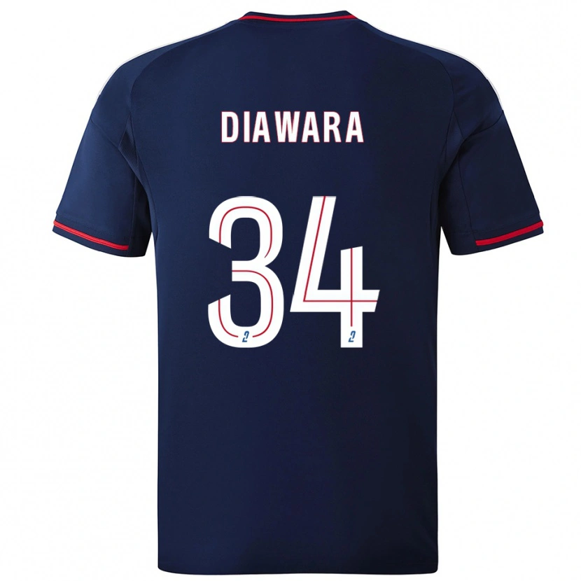Danxen Enfant Maillot Mahamadou Diawara #34 Marine Rouge Tenues Extérieur 2025/26 T-Shirt