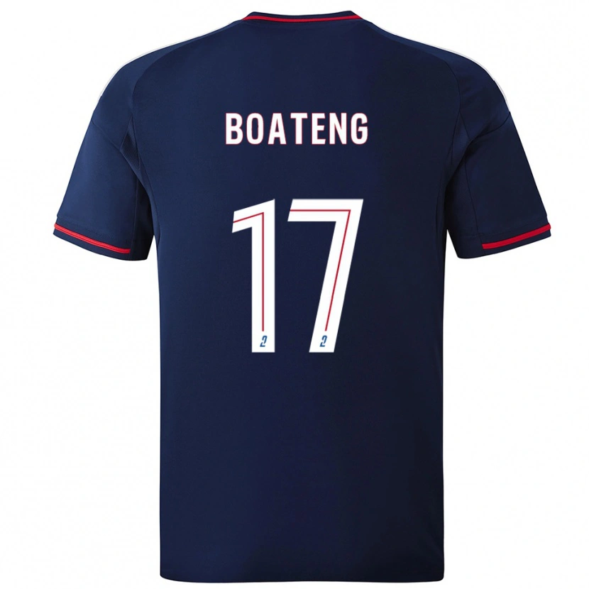Danxen Enfant Maillot Jerome Boateng #17 Marine Rouge Tenues Extérieur 2025/26 T-Shirt