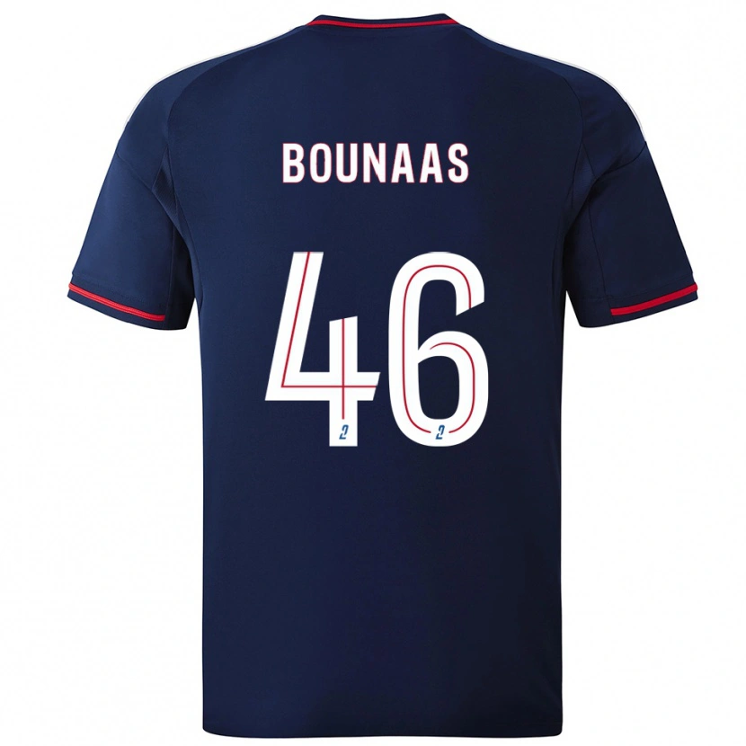 Danxen Enfant Maillot Idris Bounaas #46 Marine Rouge Tenues Extérieur 2025/26 T-Shirt