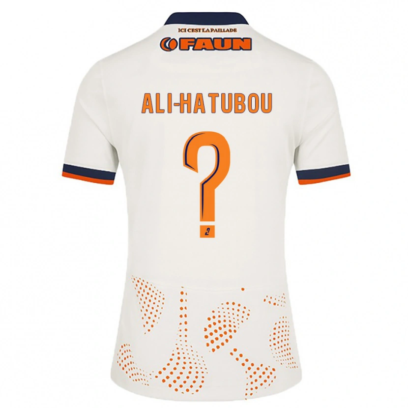 Danxen Enfant Maillot Fayad Ali-Hatubou #0 Blanc Orange Tenues Extérieur 2025/26 T-Shirt