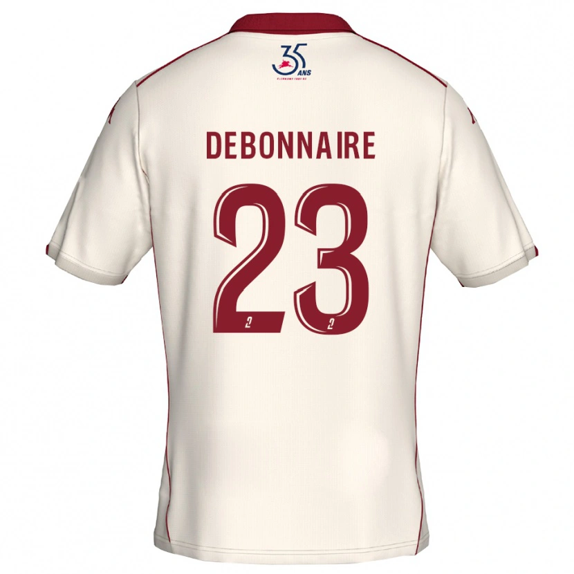 Danxen Enfant Maillot Jalane Debonnaire #23 Blanc Bourgogne Tenues Extérieur 2025/26 T-Shirt