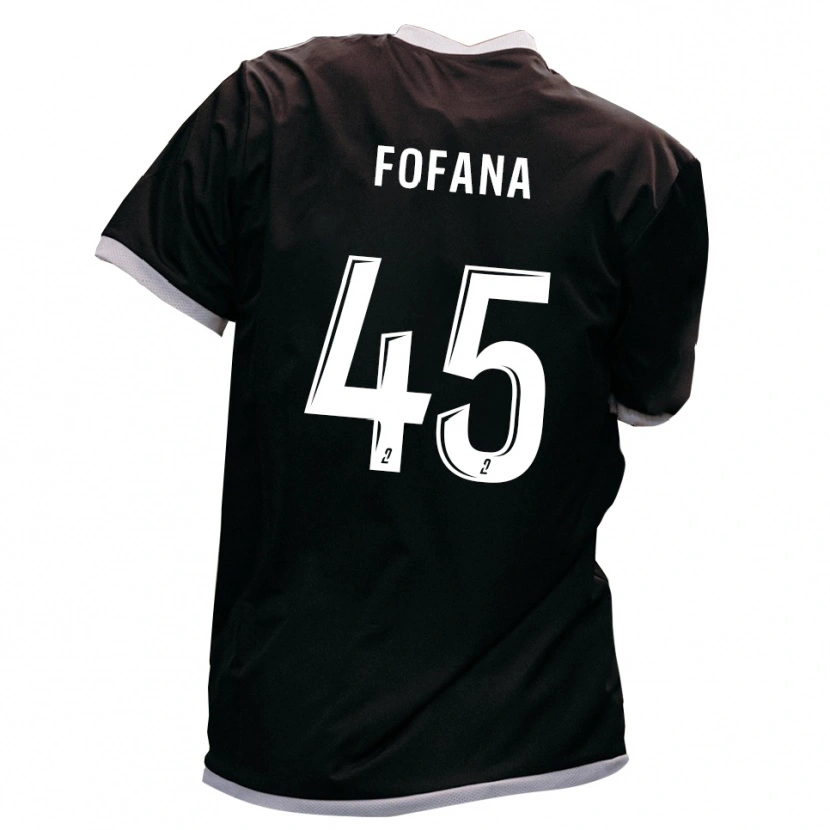 Danxen Enfant Maillot Ibrahim Fofana #45 Noir Or Tenues Extérieur 2025/26 T-Shirt