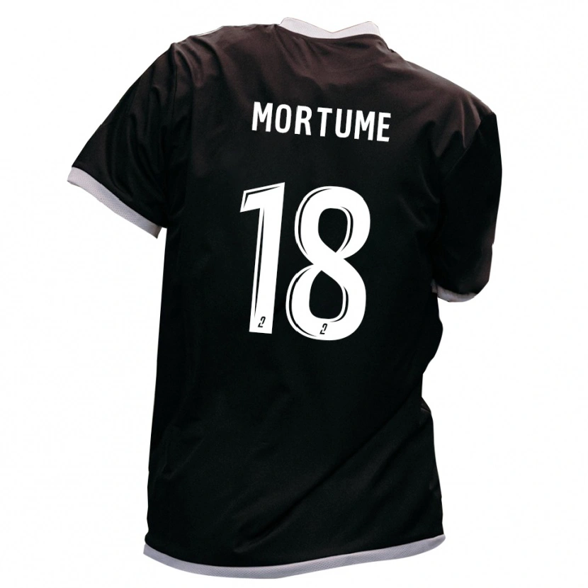 Danxen Enfant Maillot Michael Mortume #18 Noir Or Tenues Extérieur 2025/26 T-Shirt