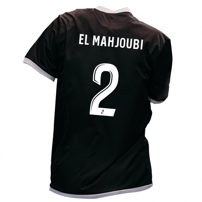 Danxen Enfant Maillot Djibril El Mahjoubi #2 Noir Or Tenues Extérieur 2025/26 T-Shirt