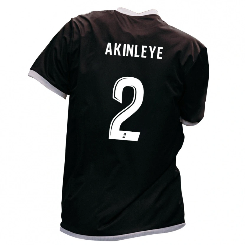 Danxen Enfant Maillot Daniel Akinleye #2 Noir Or Tenues Extérieur 2025/26 T-Shirt