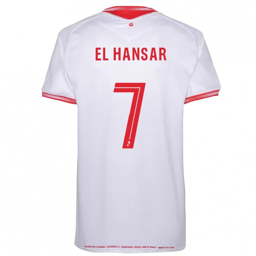 Danxen Enfant Maillot Chafik El Hansar #7 Noir Rouge Tenues Extérieur 2025/26 T-Shirt