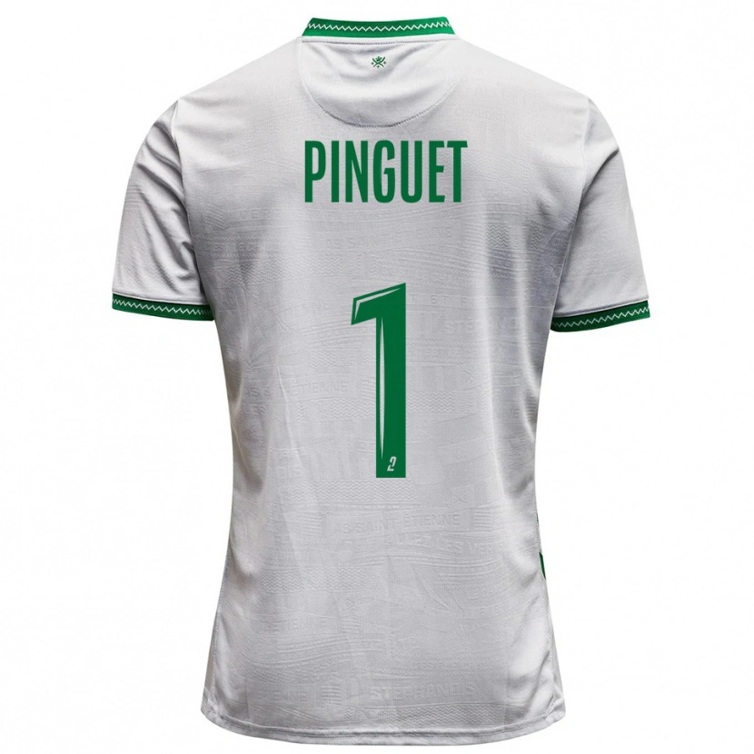 Danxen Enfant Maillot Alice Pinguet #1 Blanc Vert Tenues Extérieur 2025/26 T-Shirt