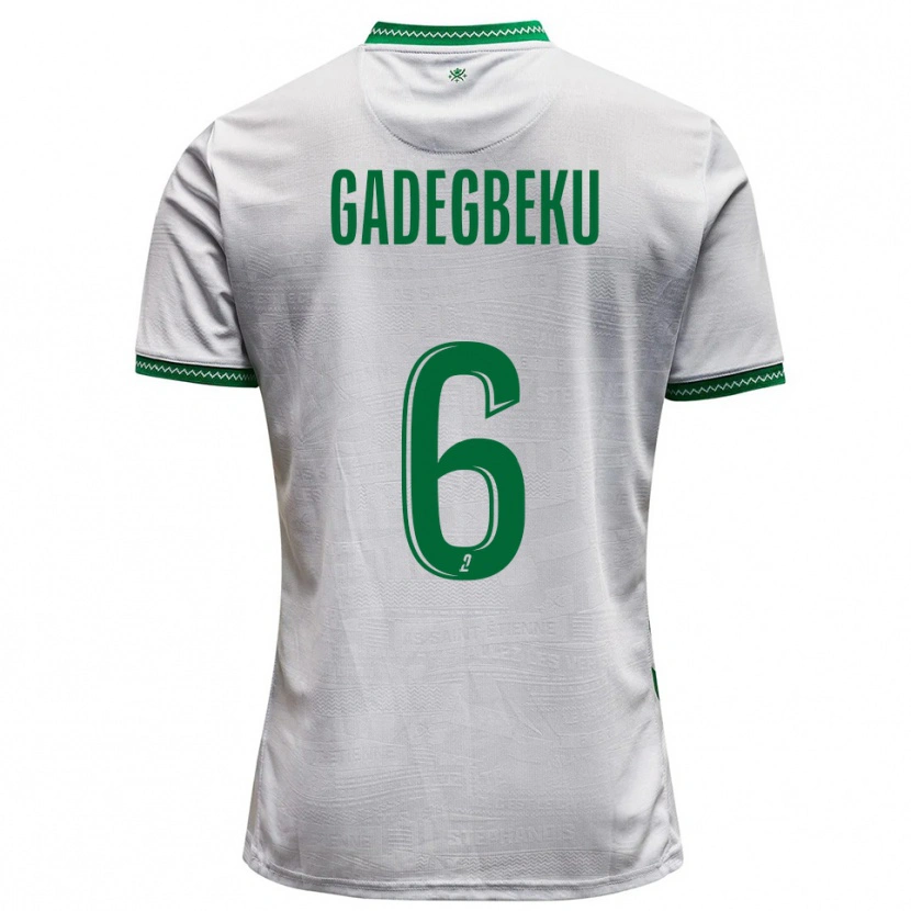 Danxen Enfant Maillot Luan Gadegbeku #6 Blanc Vert Tenues Extérieur 2025/26 T-Shirt