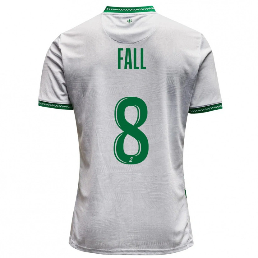Danxen Enfant Maillot Cheikh Fall #8 Blanc Vert Tenues Extérieur 2025/26 T-Shirt