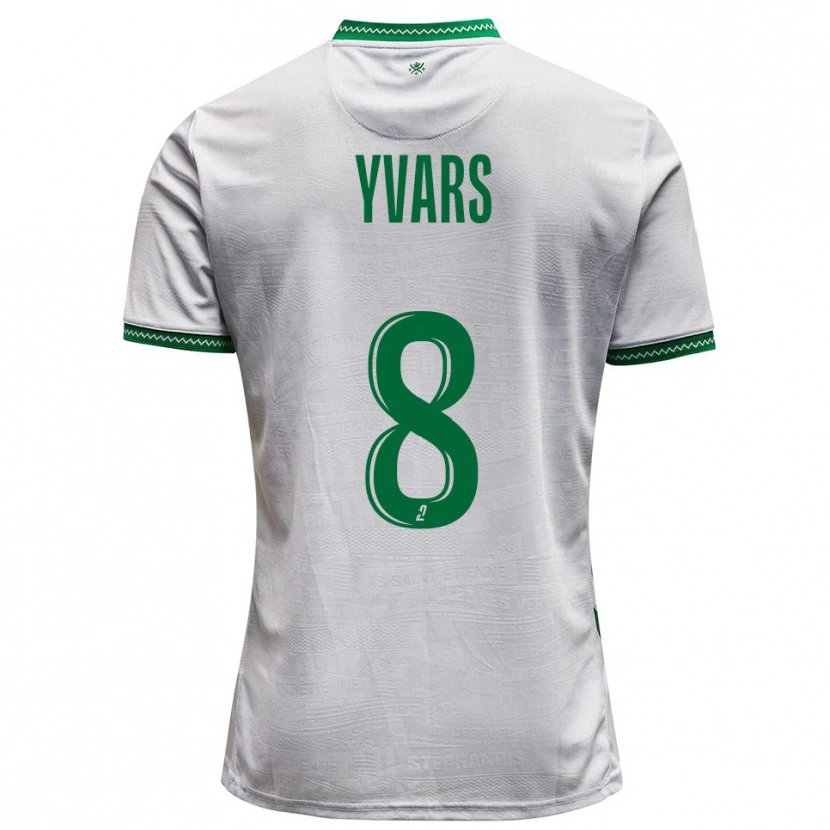 Danxen Enfant Maillot Sonny Yvars #8 Blanc Vert Tenues Extérieur 2025/26 T-Shirt
