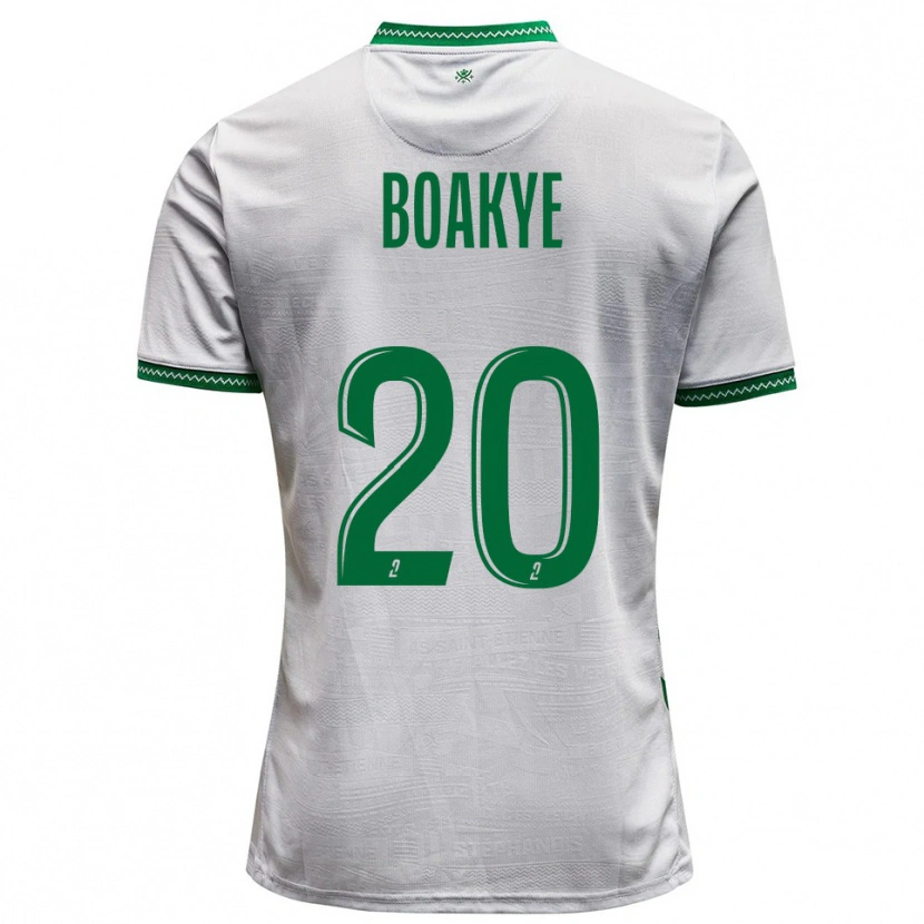 Danxen Enfant Maillot Augustine Boakye #20 Blanc Vert Tenues Extérieur 2025/26 T-Shirt