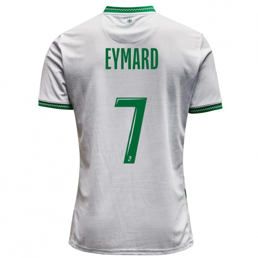 Danxen Enfant Maillot Paul Eymard #7 Blanc Vert Tenues Extérieur 2025/26 T-Shirt