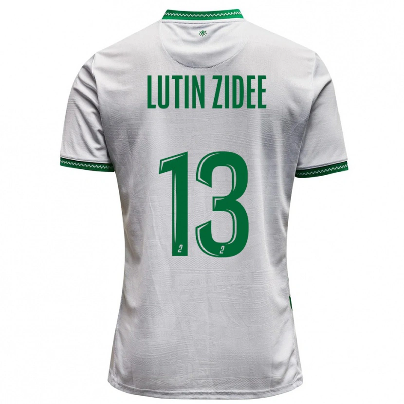 Danxen Enfant Maillot Medhy Lutin Zidee #13 Blanc Vert Tenues Extérieur 2025/26 T-Shirt