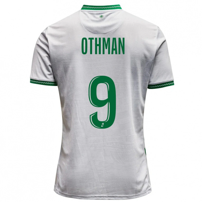 Danxen Enfant Maillot Jibril Othman #9 Blanc Vert Tenues Extérieur 2025/26 T-Shirt