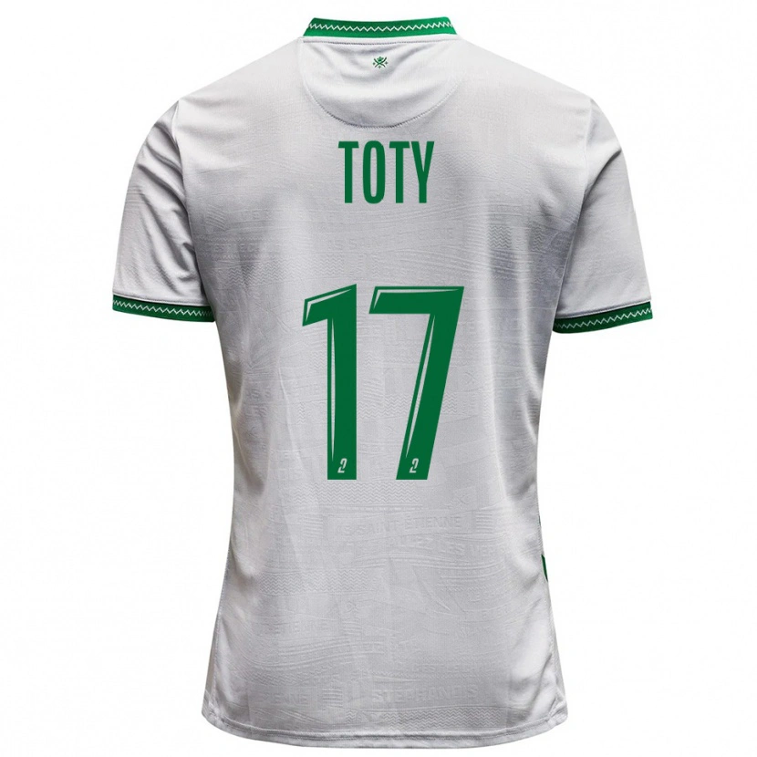 Danxen Enfant Maillot Mylan Toty #17 Blanc Vert Tenues Extérieur 2025/26 T-Shirt