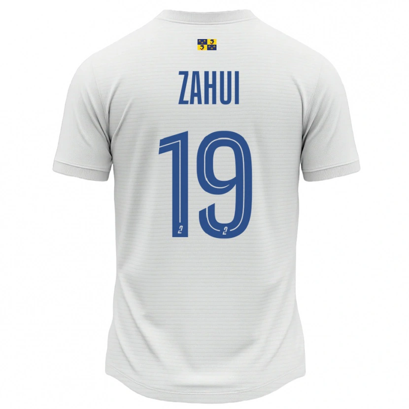 Danxen Enfant Maillot Nesta Zahui #19 Blanc Bleu Tenues Extérieur 2025/26 T-Shirt