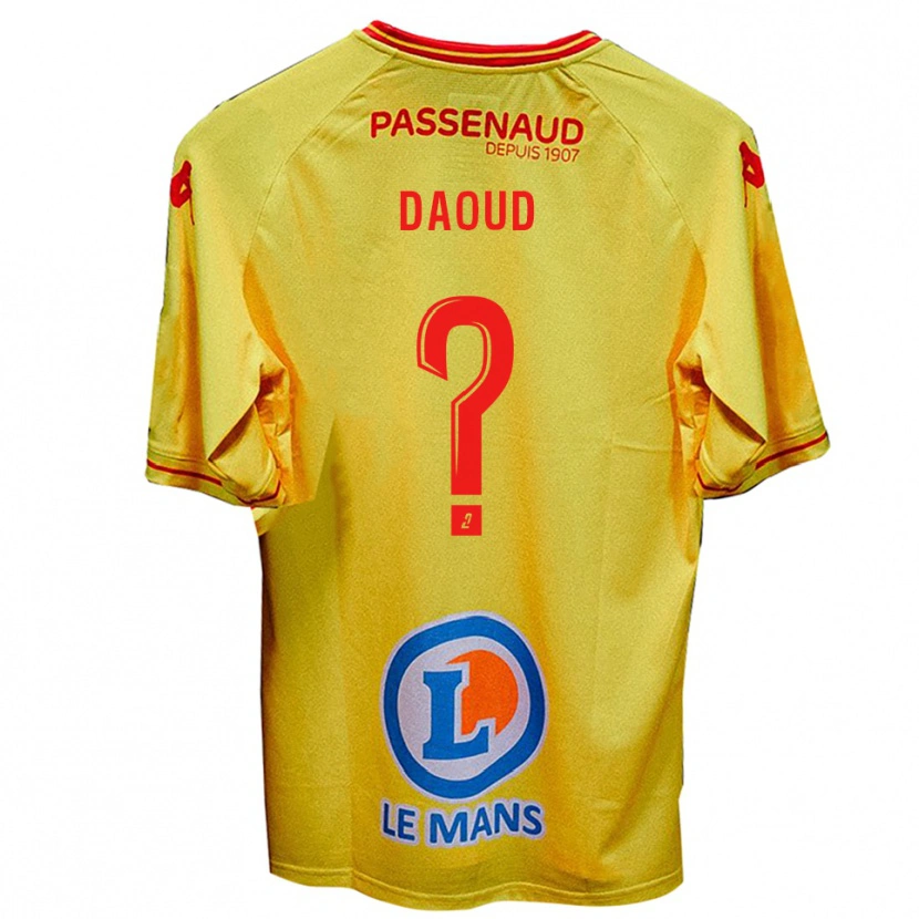 Danxen Enfant Maillot Yanis Daoud #0 Jaune Tenues Extérieur 2025/26 T-Shirt