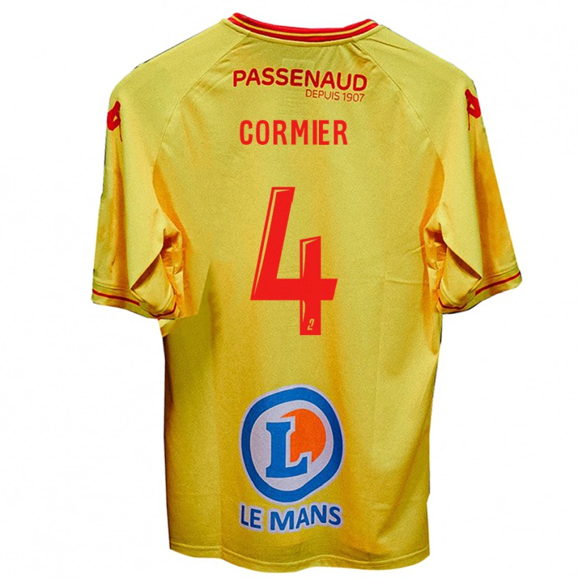 Danxen Enfant Maillot Leny Cormier #4 Jaune Tenues Extérieur 2025/26 T-Shirt