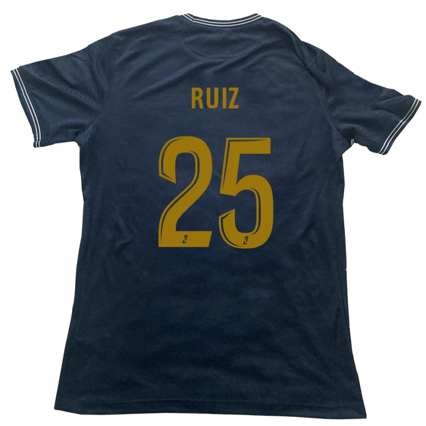 Danxen Enfant Maillot Jean Ruiz #25 Marine Or Tenues Extérieur 2025/26 T-Shirt