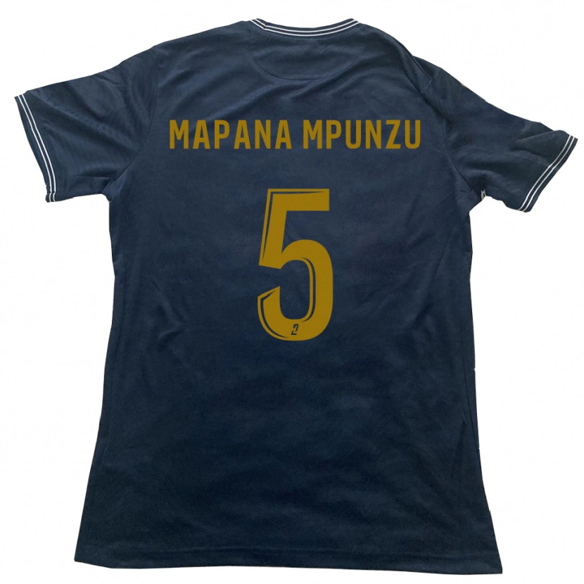 Danxen Enfant Maillot Jojo Mapana Mpunzu #5 Marine Or Tenues Extérieur 2025/26 T-Shirt