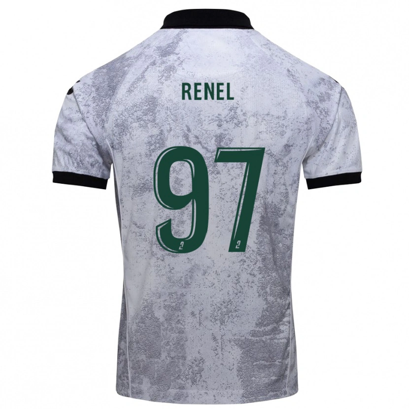 Danxen Enfant Maillot Samuel Renel #97 Blanc Noir Tenues Extérieur 2025/26 T-Shirt