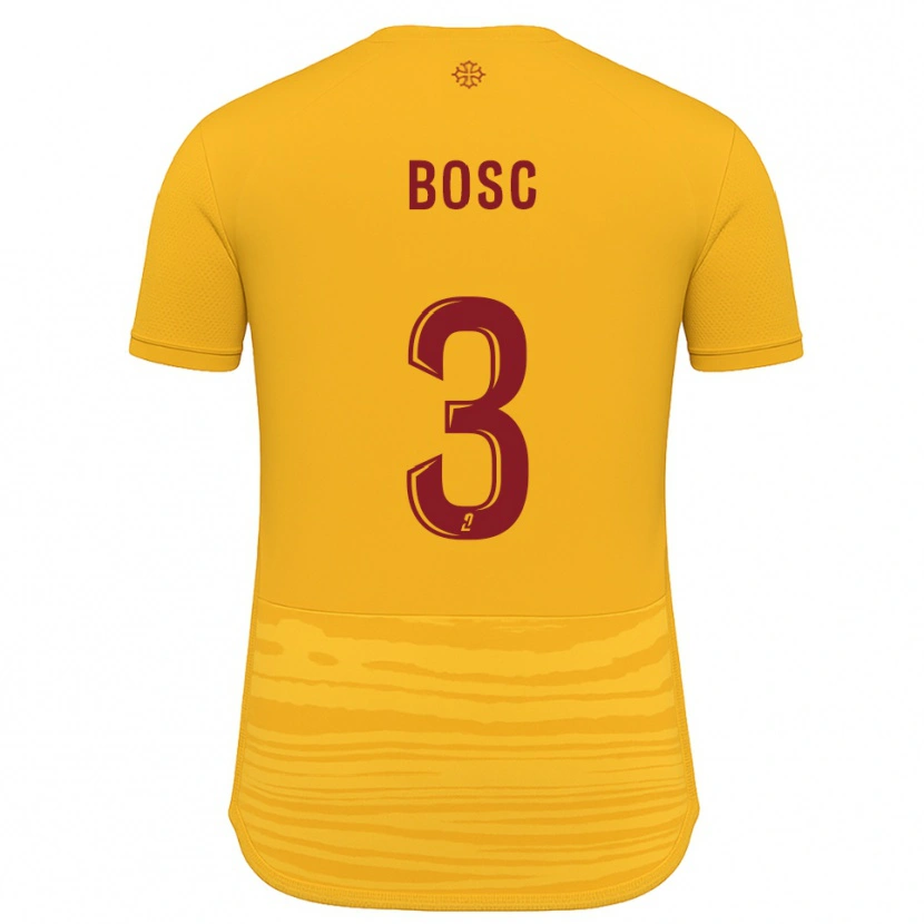 Danxen Enfant Maillot Tom Bosc #3 Orange Bourgogne Tenues Extérieur 2025/26 T-Shirt