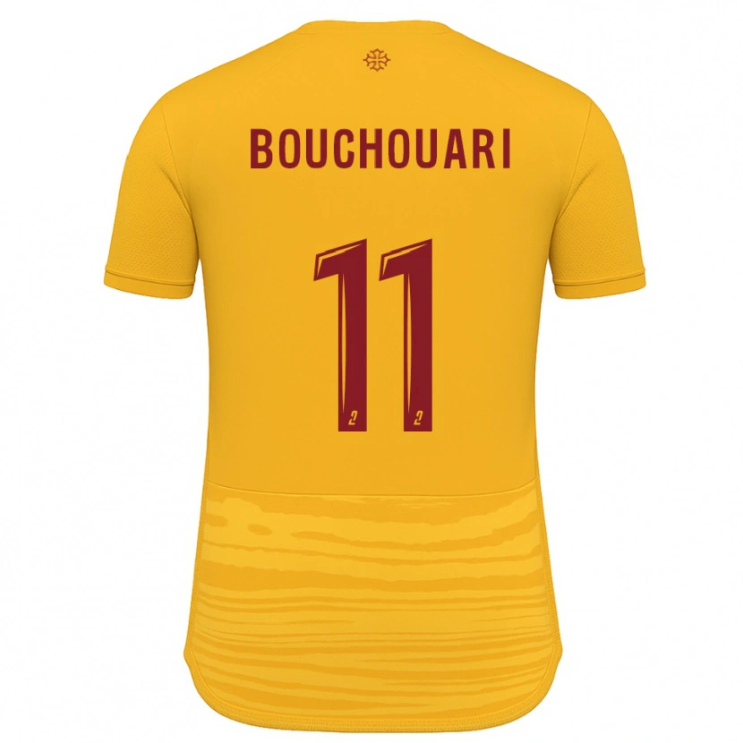 Danxen Enfant Maillot Mohamed Bouchouari #11 Orange Bourgogne Tenues Extérieur 2025/26 T-Shirt