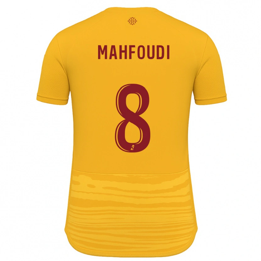 Danxen Enfant Maillot Chakib Mahfoudi #8 Orange Bourgogne Tenues Extérieur 2025/26 T-Shirt