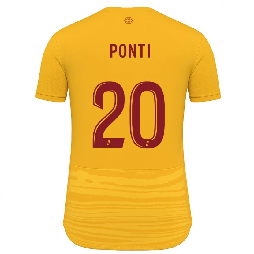 Danxen Enfant Maillot Ryan Ponti #20 Orange Bourgogne Tenues Extérieur 2025/26 T-Shirt