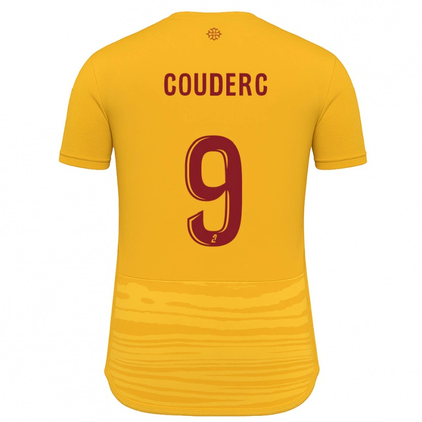 Danxen Enfant Maillot Enzo Couderc #9 Orange Bourgogne Tenues Extérieur 2025/26 T-Shirt