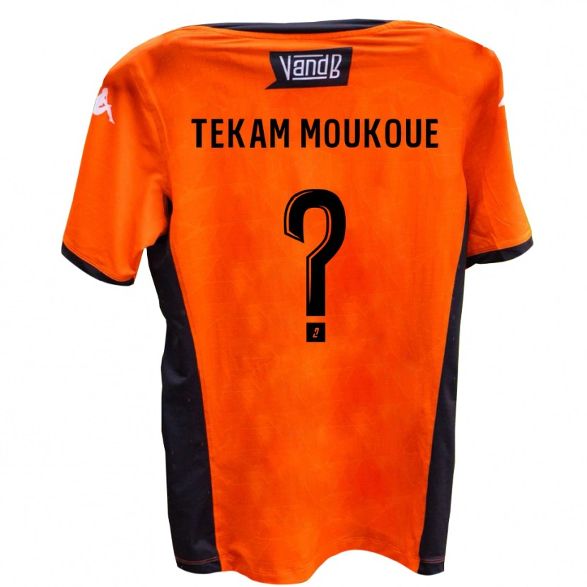 Danxen Enfant Maillot Joachim Tekam Moukoue #0 Blanc Noir Tenues Extérieur 2025/26 T-Shirt
