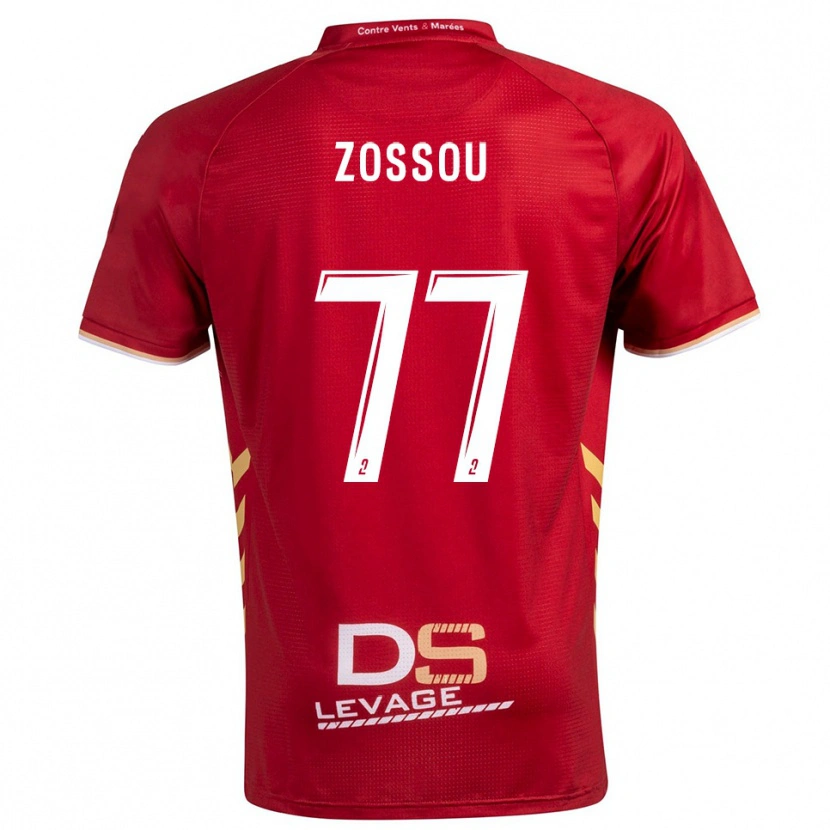 Danxen Enfant Maillot Aristide Zossou #77 Bourgogne Or Tenues Extérieur 2025/26 T-Shirt