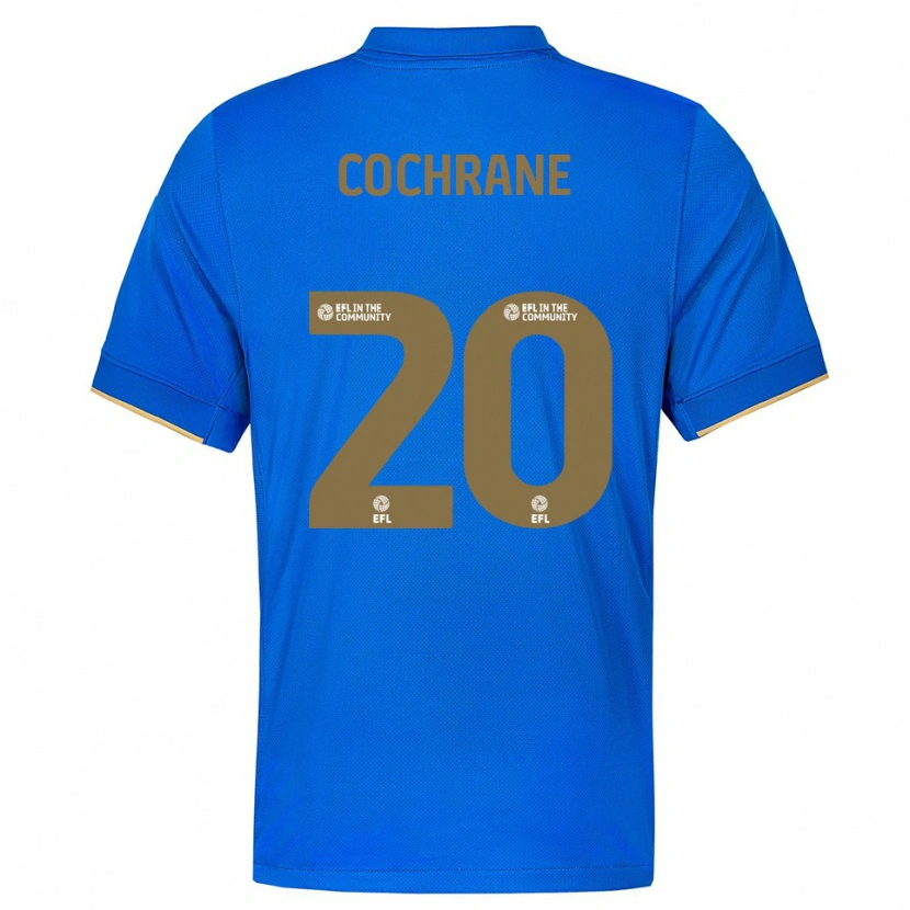 Danxen Homme Maillot Alex Cochrane #20 Bleu Or Tenues Domicile 2025/26 T-Shirt
