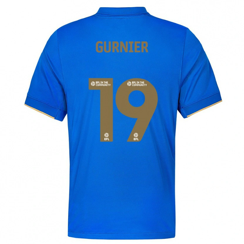 Danxen Homme Maillot Aurelien Gurnier #19 Bleu Or Tenues Domicile 2025/26 T-Shirt