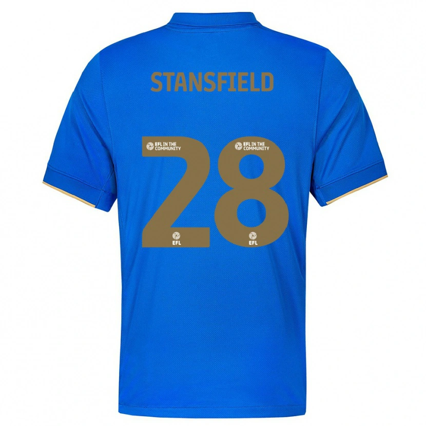 Danxen Homme Maillot Jay Stansfield #28 Bleu Or Tenues Domicile 2025/26 T-Shirt