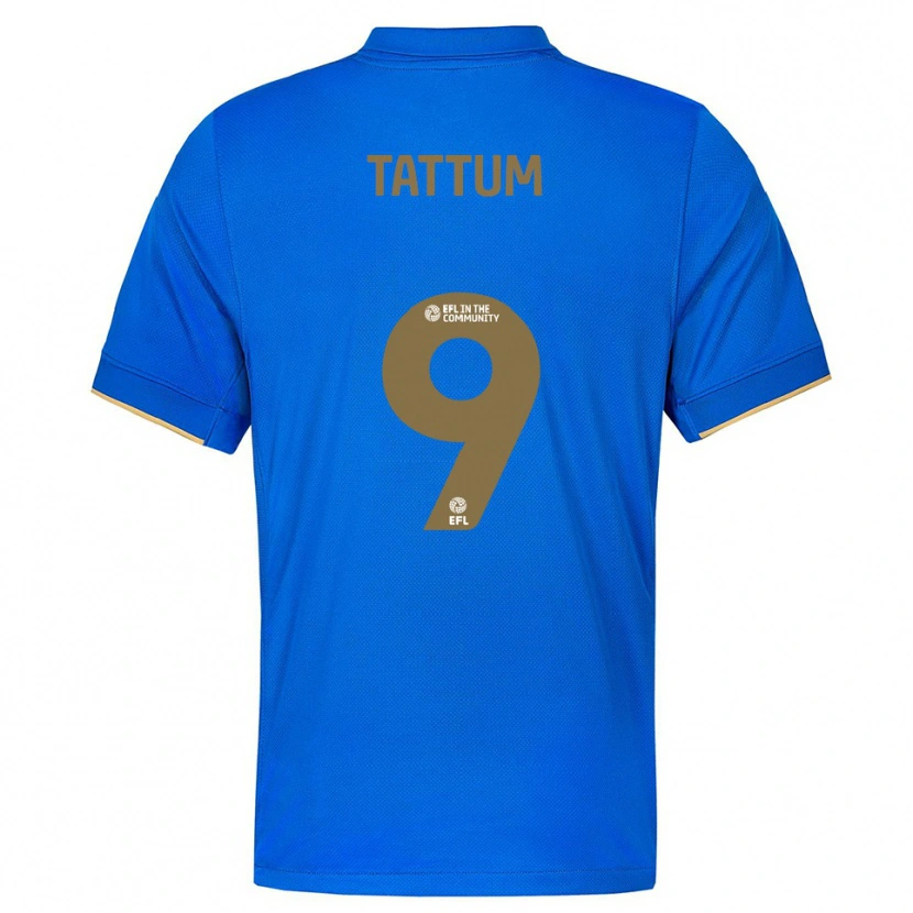 Danxen Homme Maillot Frank Tattum #9 Bleu Or Tenues Domicile 2025/26 T-Shirt