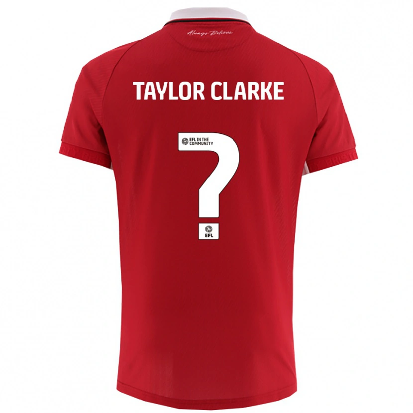 Danxen Homme Maillot Omar Taylor-Clarke #0 Blanc Rouge Tenues Domicile 2025/26 T-Shirt